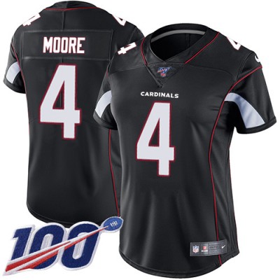 Nike Arizona Cardinals #4 Rondale Moore Black Alternate Women's Stitched NFL 100th Season Vapor Untouchable Limited Jersey